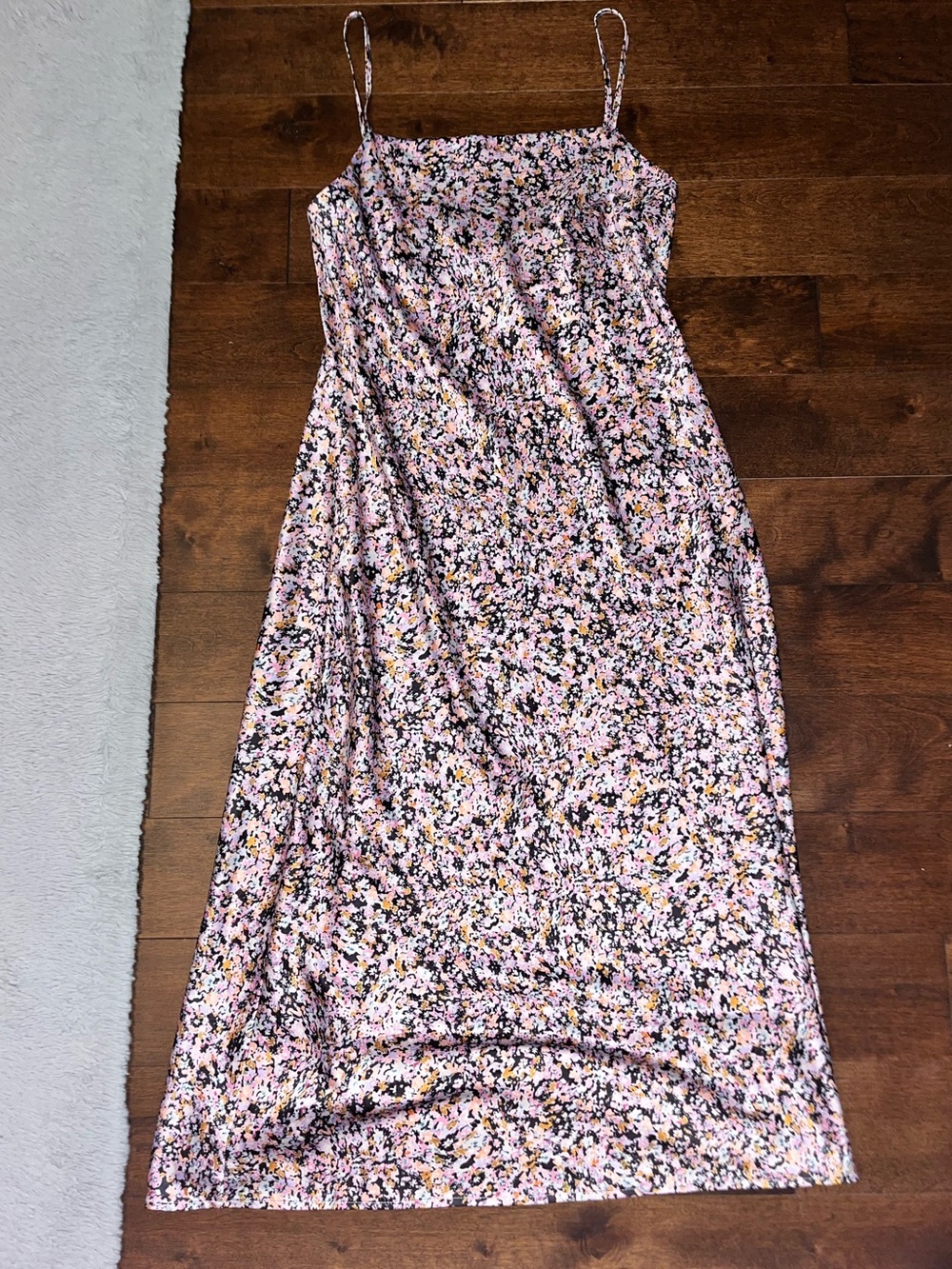 Dynamite Pastel Floral Sleepwear Tank — White, Pink, Yellow, Gray